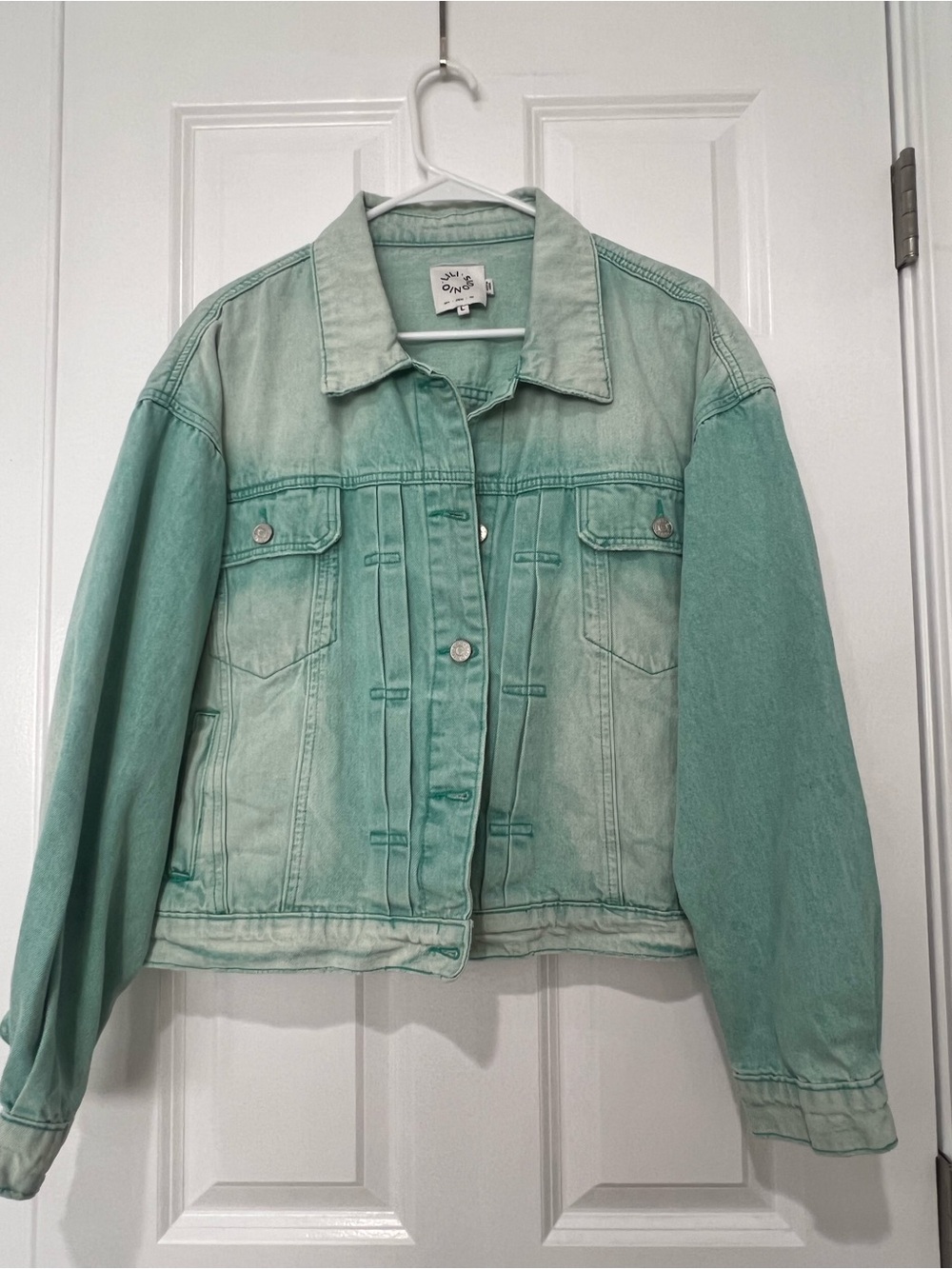 LILI SODONIO Vintage-Inspired Denim Jean Jacket cute!!! Size large